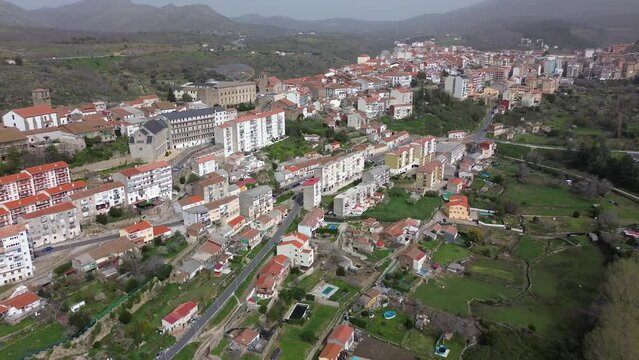 Aerial view of Bejar, Salamanca, Spain