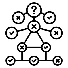 Decision Tree Icon For Design Elements