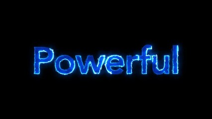 Animated Motivational Title with Electricity Effect for Presentations, Introductions, Storytelling. Matte Channel Video. High Quality 4K Resolution.