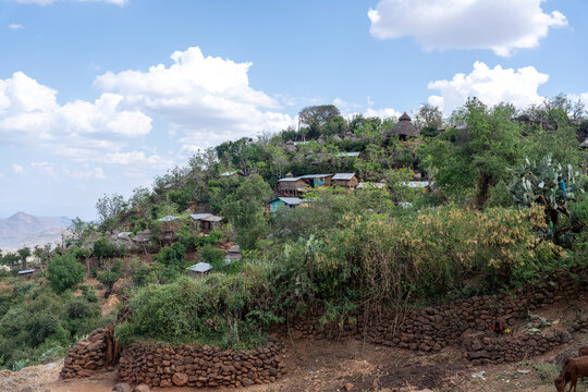 Ethiopia, Landscape and villages of the Konso hills