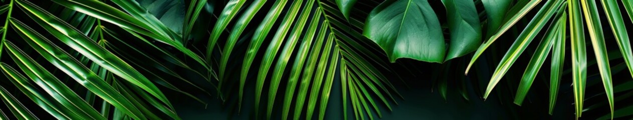 Cluster of Green Palm Trees