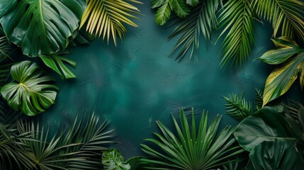 Lush Tropical Foliage Greenery - obrazy, fototapety, plakaty