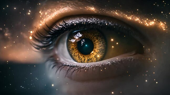 The human eye in the night sky gleams like a watchful sentinel, its gaze piercing through the darkness with unwavering clarity.