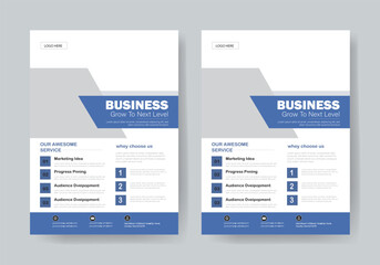 Business flyer template 1 colour design
