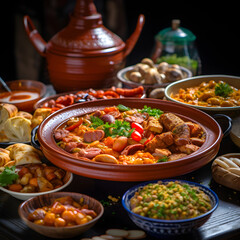 Lush Vibrancy and Gastronomic Delights in Traditional Algerian (DZ) Cuisine