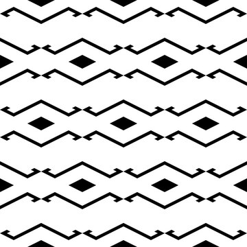 Seamless pattern. Rhombuses, figures ornament. Diamonds, shapes wallpaper. Geometrical background. Ethnic motif. Geometric backdrop. Digital paper, textile print, web design, abstract. Vector artwork.