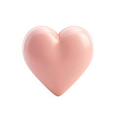 3D Icon Heart, Clay Render, Pastel Color