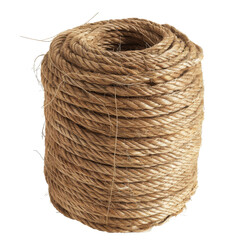 Obraz premium large spiral bale of large spiral bale of jute twine twine on transparent background
