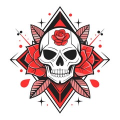Memento Mori: Dangerous Skull Design T-Shirt