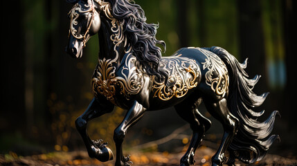 An impressive stallion, with a noble, exquisite look, like a crown of creatio