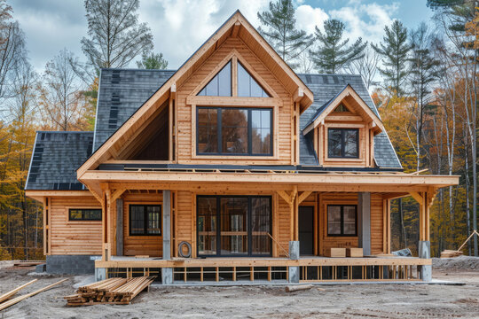 Construction of a frame wooden country house
