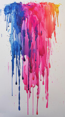 Strokes of colored paints abstract background