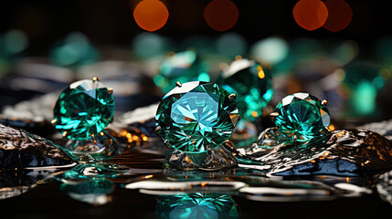 Emerald diamond, like a drop of an elixir of life, reviving gray everyday life and filling them w
