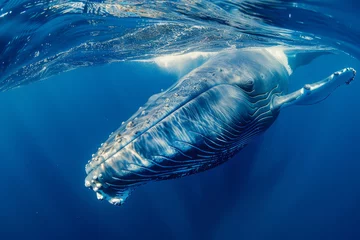 Foto op Plexiglas A whale is swimming in the ocean © mila103