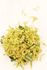 Preparation of linden blossom for medicinal tea