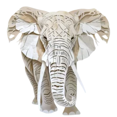 Foto op Aluminium elephant isolated on white © Buse