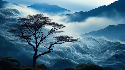 Soft turns, interwoven in the dance of the wind, like singing a forest, filling the heart with
