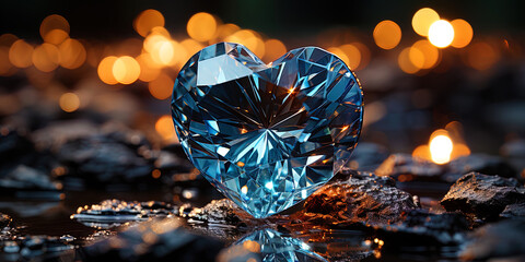 The chilling heart of the diamond, shiny in the moonlight, like a precious gem in the midst of