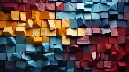 The fusion of multi colored bricks, like a symphony of sounds, creating harmony and balance on th