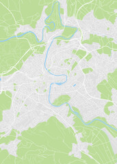 City map Bern, color detailed plan, vector illustration - obrazy, fototapety, plakaty