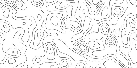 Contour map background. Geography scheme and terrain. Topography grid map. Stylized topographic contour map. Geographic line mountain relief. Abstract lines or wavy backdrop background.