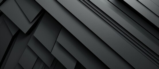 Abstract Black Geometric Background - obrazy, fototapety, plakaty