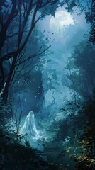 ghost in the forest.