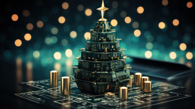Digital Christmas tree