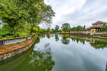 Hue - Vietnam. December 08, 2015. Imperial Enclosure Top choice historic site in Hue, Vietnam.