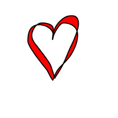 Minimalist Red Heart Painting for a Declaration of Love