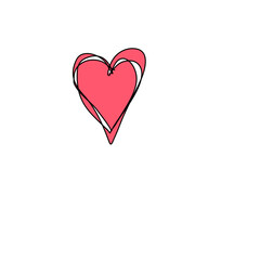 Minimalist Red Heart Painting for a Declaration of Love