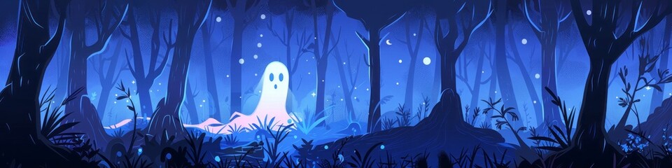 ghost in the forest.