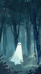 ghost in the forest.