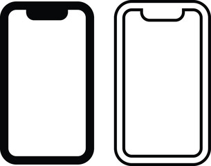 tablet, smart phone device icons set with blank screen isolated on transparent background for new product, promotion, advertising black vector collection for website and app