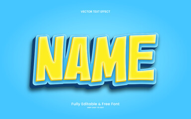 Vector editable name text effect