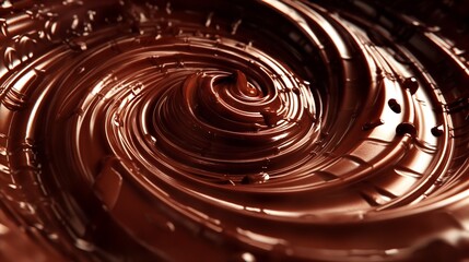 Chocolate swirl texture Background, luxury silky smooth melting chocolate backdrops.