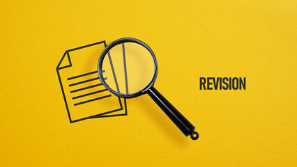 Revision Business concept for revising over someone as auditing