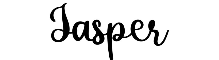 Jasper - black color - name written - ideal for websites,, presentations, greetings, banners, cards,, t-shirt, sweatshirt, prints, cricut, silhouette, sublimation - obrazy, fototapety, plakaty