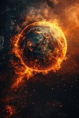 A ball of fire blazing through the sky