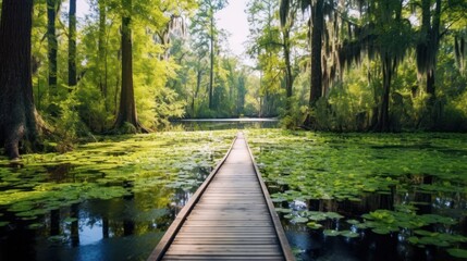 Obraz premium Discover serenity under the sun on Silver Springs State Park's Swamp