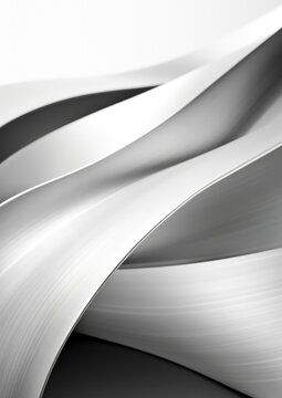 A close up of a black and white photo with some shiny silver lines. Generative AI.