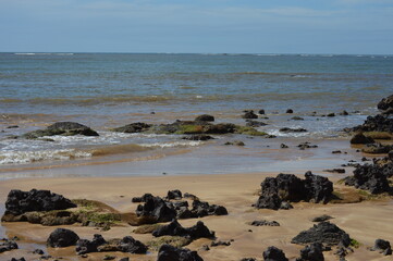 Barrier reef on Aracruz beach on the coast of Espirito Santo
