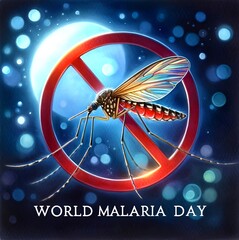 Watercolor painting background for world malaria day
