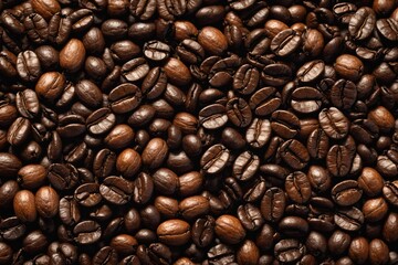 Obraz premium Texture of coffee beans