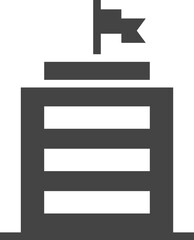 Government icon vector. Building construction symbol. Architecture residental design. Classic estate sign.