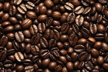 Fototapeta premium Texture of coffee beans