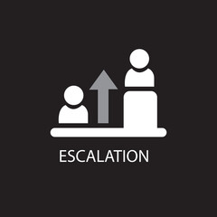 Escalations Icon Monochrome Sign From Customer Vector Image With Black Background.