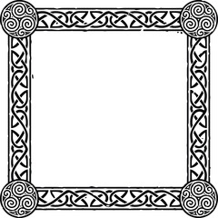 Square Celtic Border Frame - Triskeles