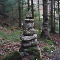 totem in the forest.