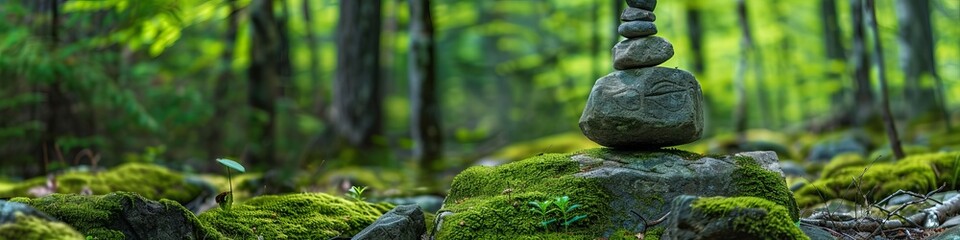 totem in the forest.